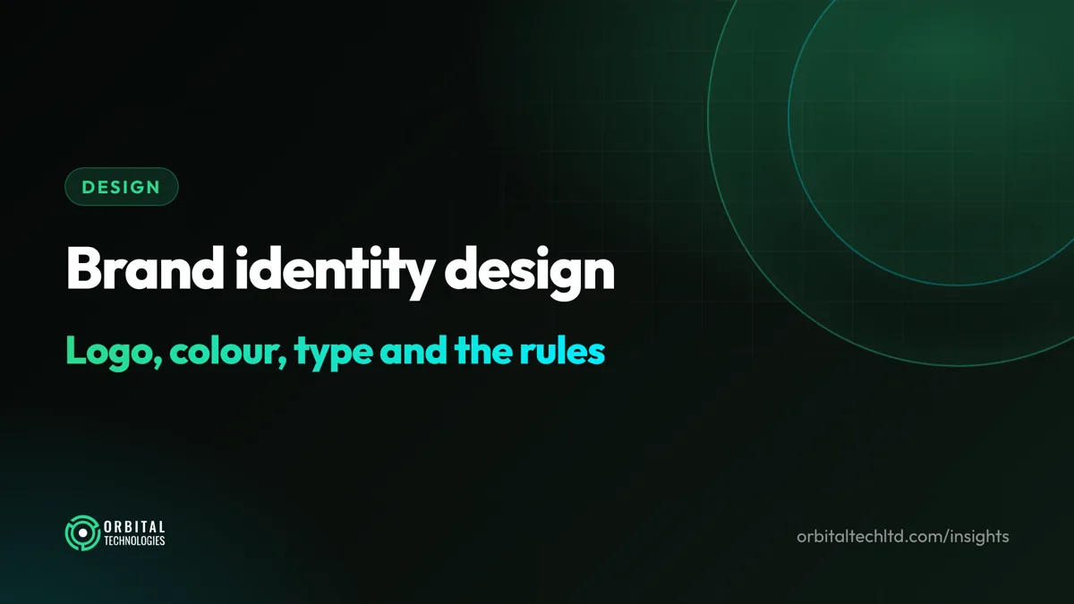 Brand identity design: the logo, colour palette, typography and guidelines that make a business recognisable.