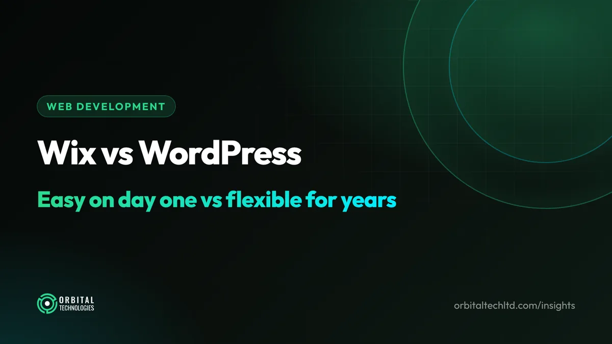Wix vs WordPress: Wix is easier on day one, WordPress is more flexible as the site grows.